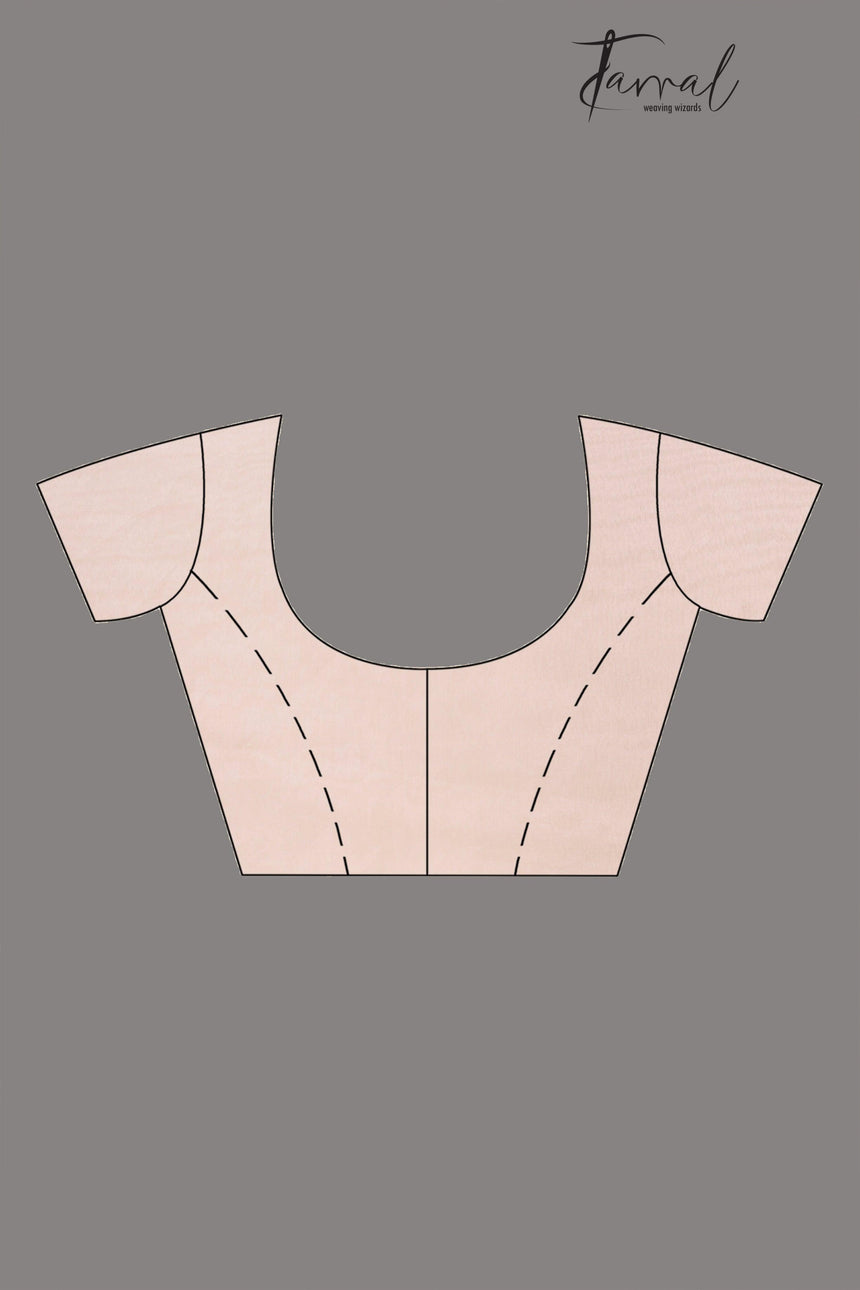 Baby pink organza embroidered handloom saree Blouse1