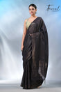 Black Tusser & tissue bangalore silk handloom jamdani saree