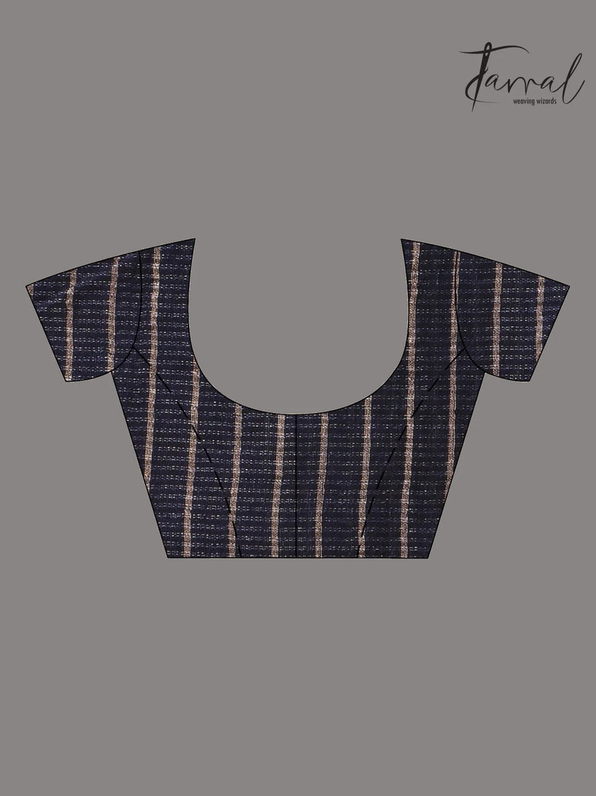 Black Tusser & tissue bangalore silk handloom jamdani saree