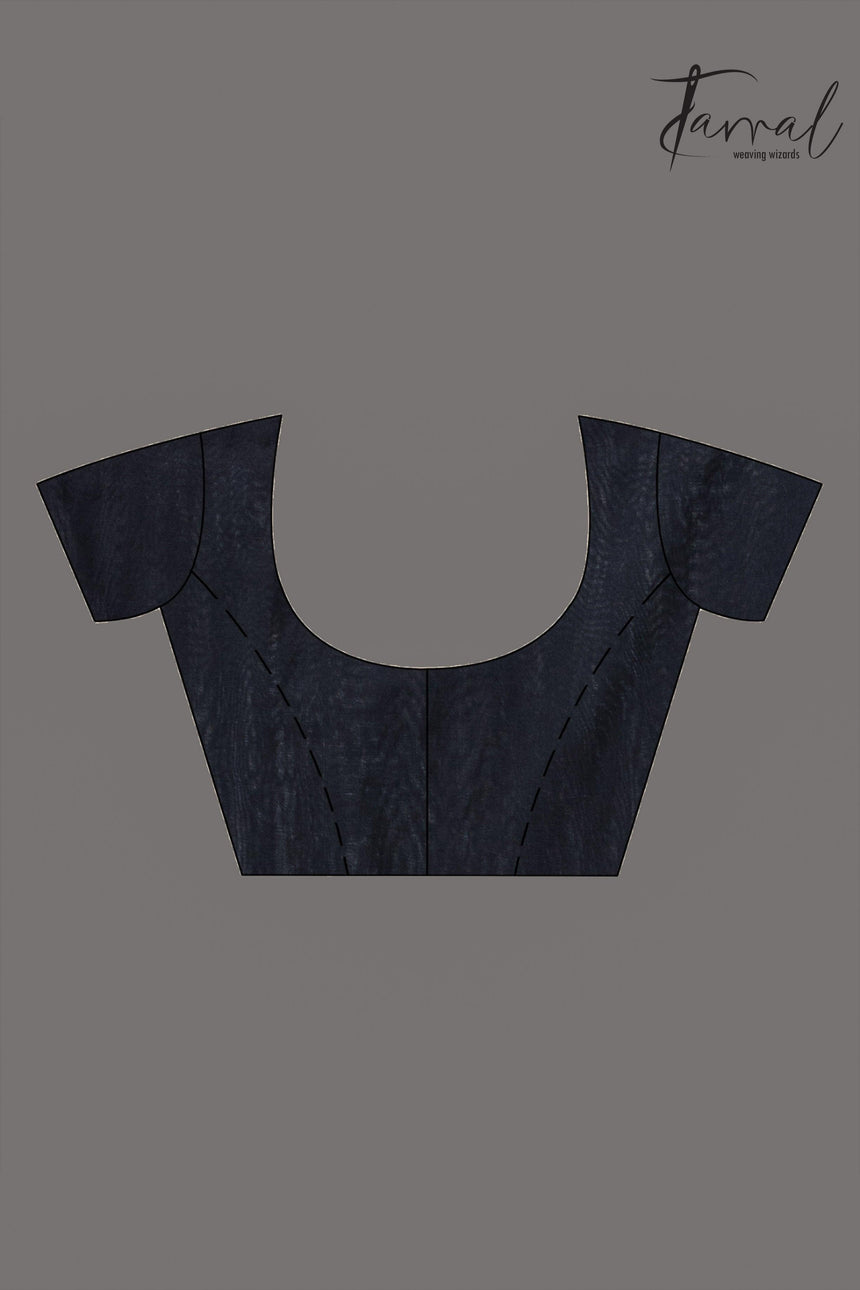 Black colour with zari striped pure cotton handloom saree