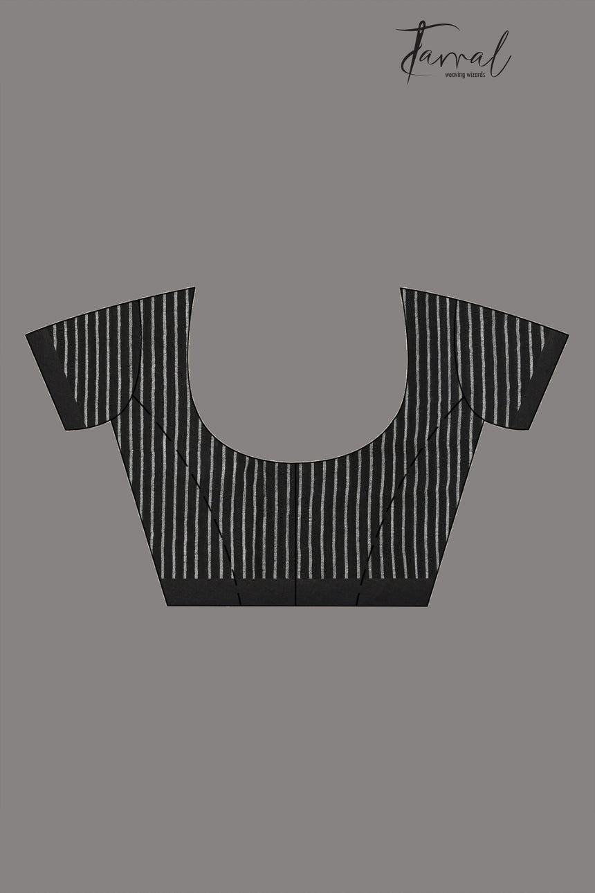 Black pure cotton jolphoring design handwoven jamdani saree