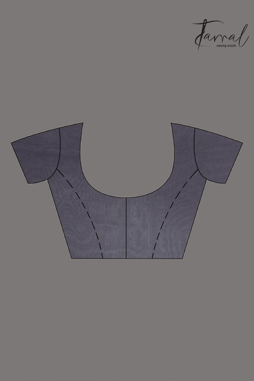 Black self rose motifs handwoven jamdani saree in muslin silk - Tamal Boutique