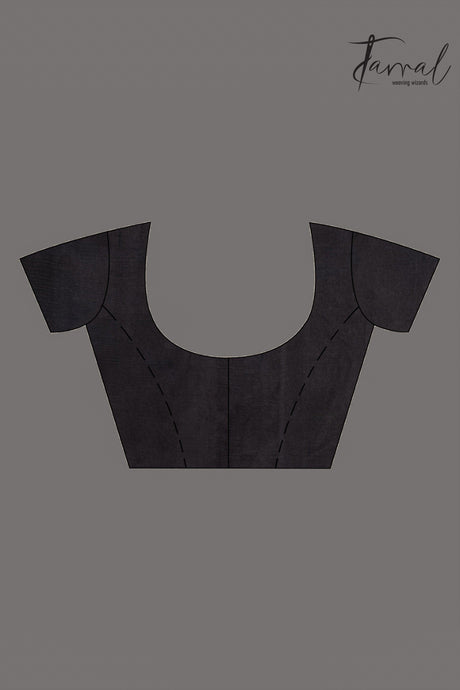 Black & white yellow taxi handcrafted pure batik silk saree