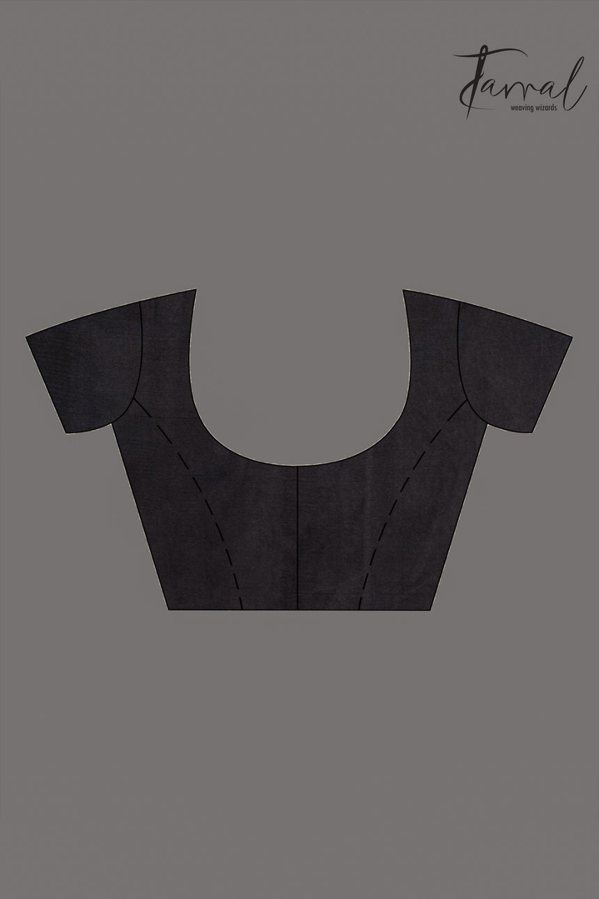 Black & white yellow taxi handcrafted pure batik silk saree