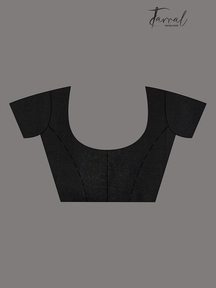 Black with multicolor water linen batik handcrafted silk saree