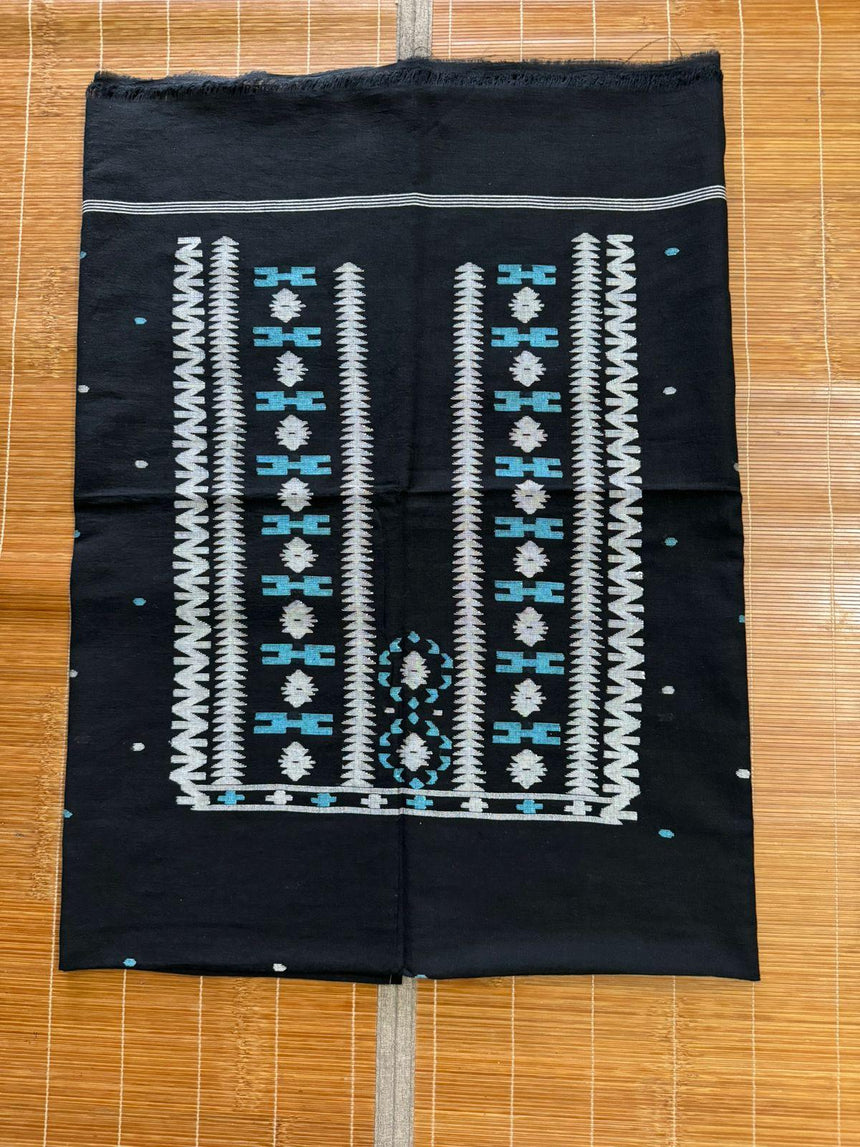 Black cotton handwoven jamdani Kurti peace - Tamal Boutique