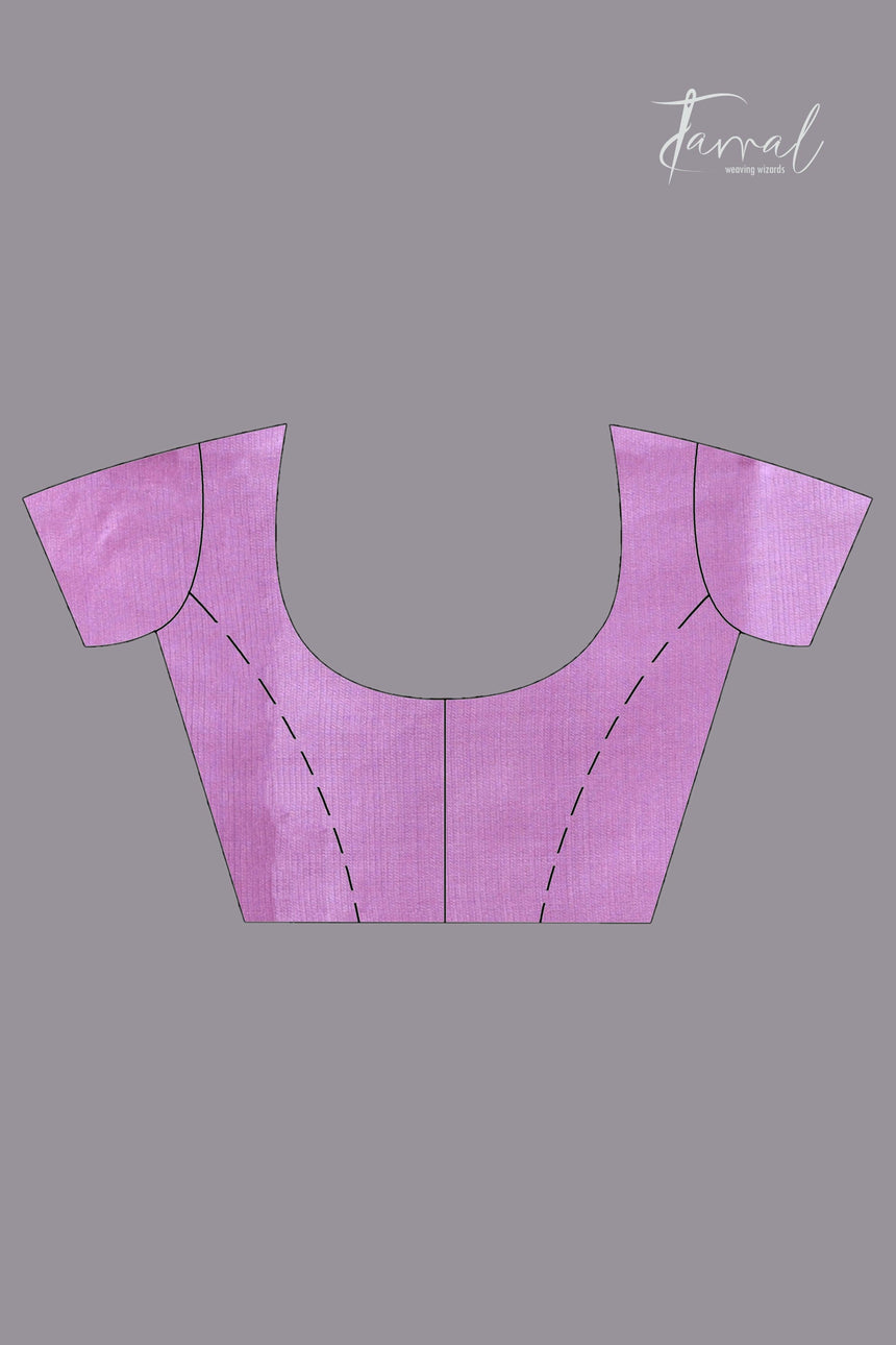 Bloom Handwoven Jamdani Saree Floral Design blouse