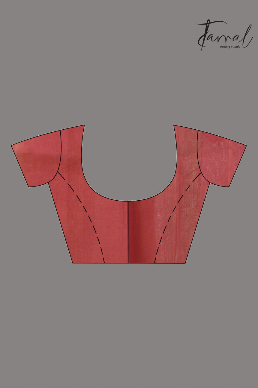 Brown with multicolour muslin silk handwoven floral buta jamdani saree - Tamal Boutique