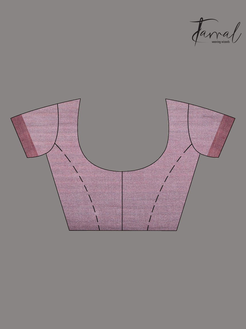 Chocolate brown with multi colour muslin silk allover floral with temple border handwoven jamdani saree - Tamal Boutique