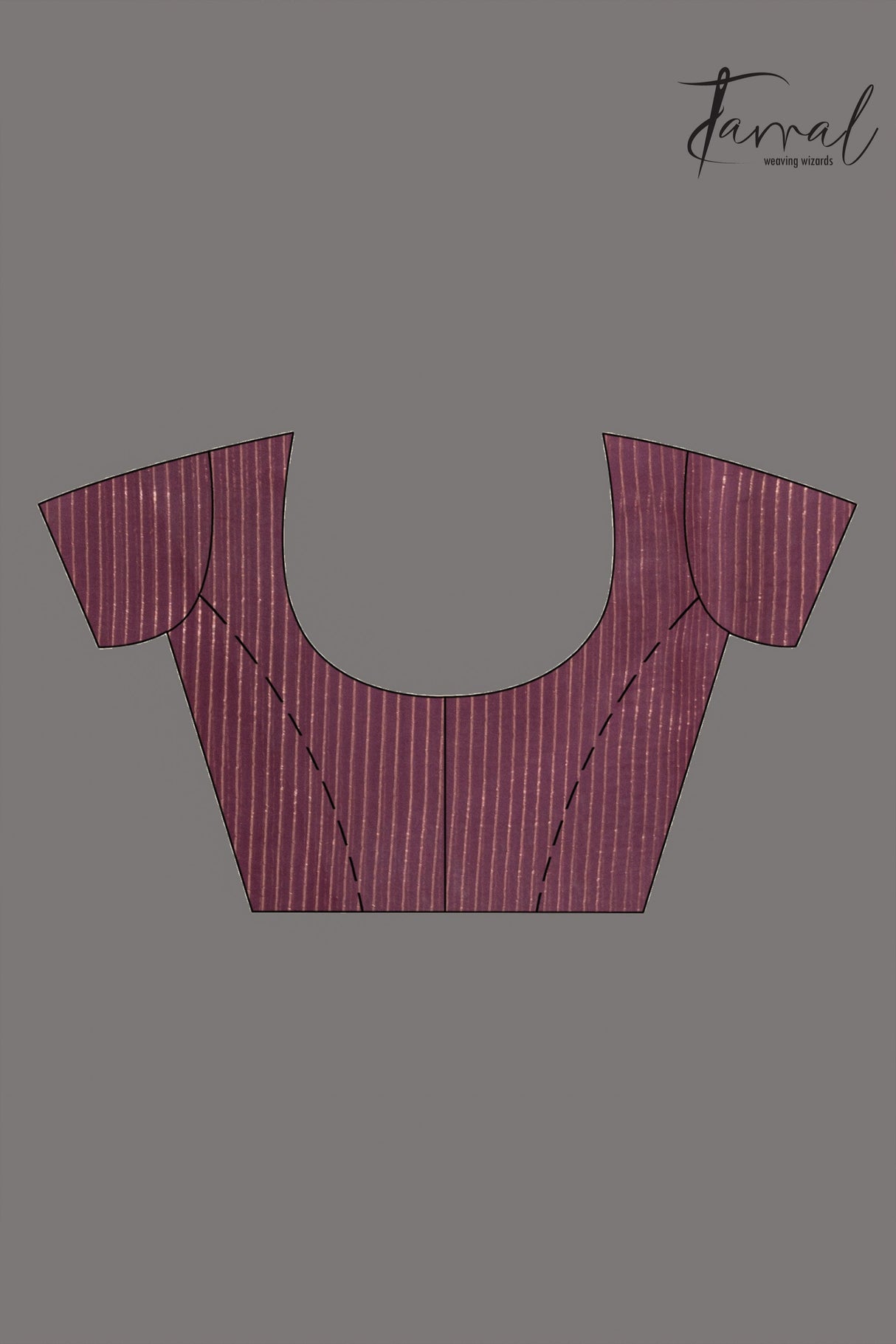 Chocolate brown with zari border traditional handwoven jamdani in muslin silk - Tamal Boutique