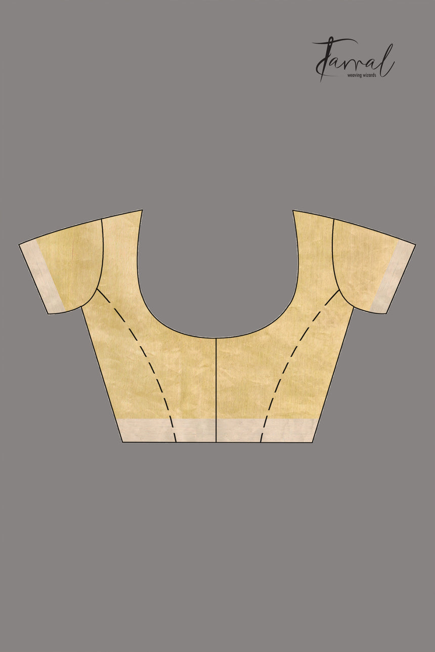 Lemon Yellow Muga & gachhi Tussar silk stripe handwoven Jamdani saree