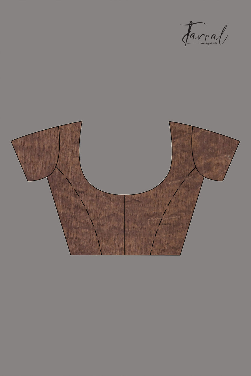 Black Muga & gachhi Tussar silk stripe handwoven Jamdani saree