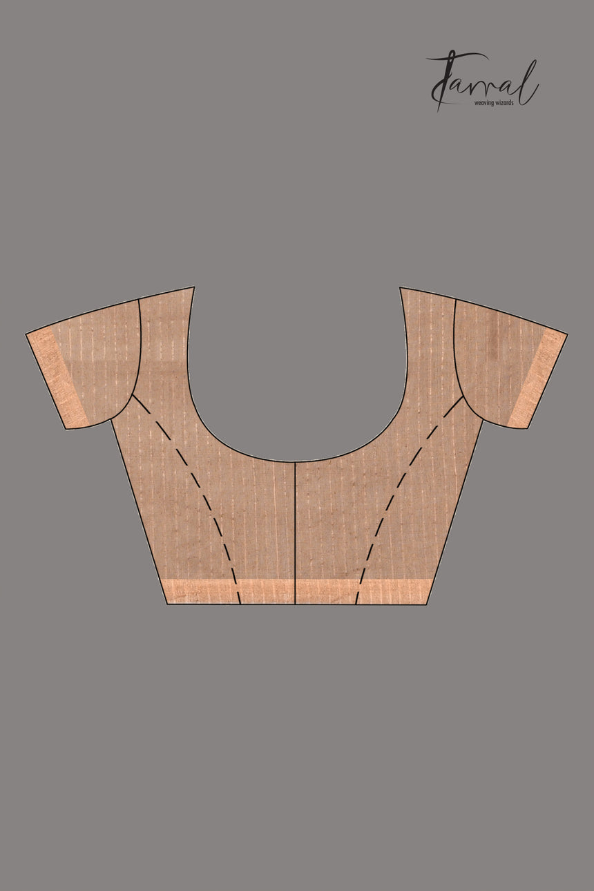 Deep Beige Colour Pure Mulberry Silk Handwoven Jamdani Saree