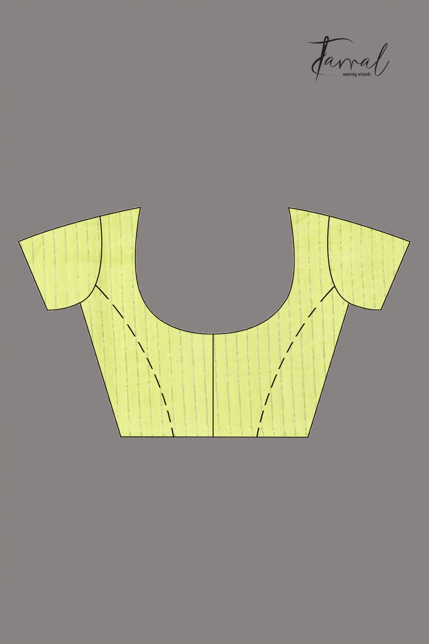 Light Green Tusser & tissue sequins mulberry silk handloom jamdani saree