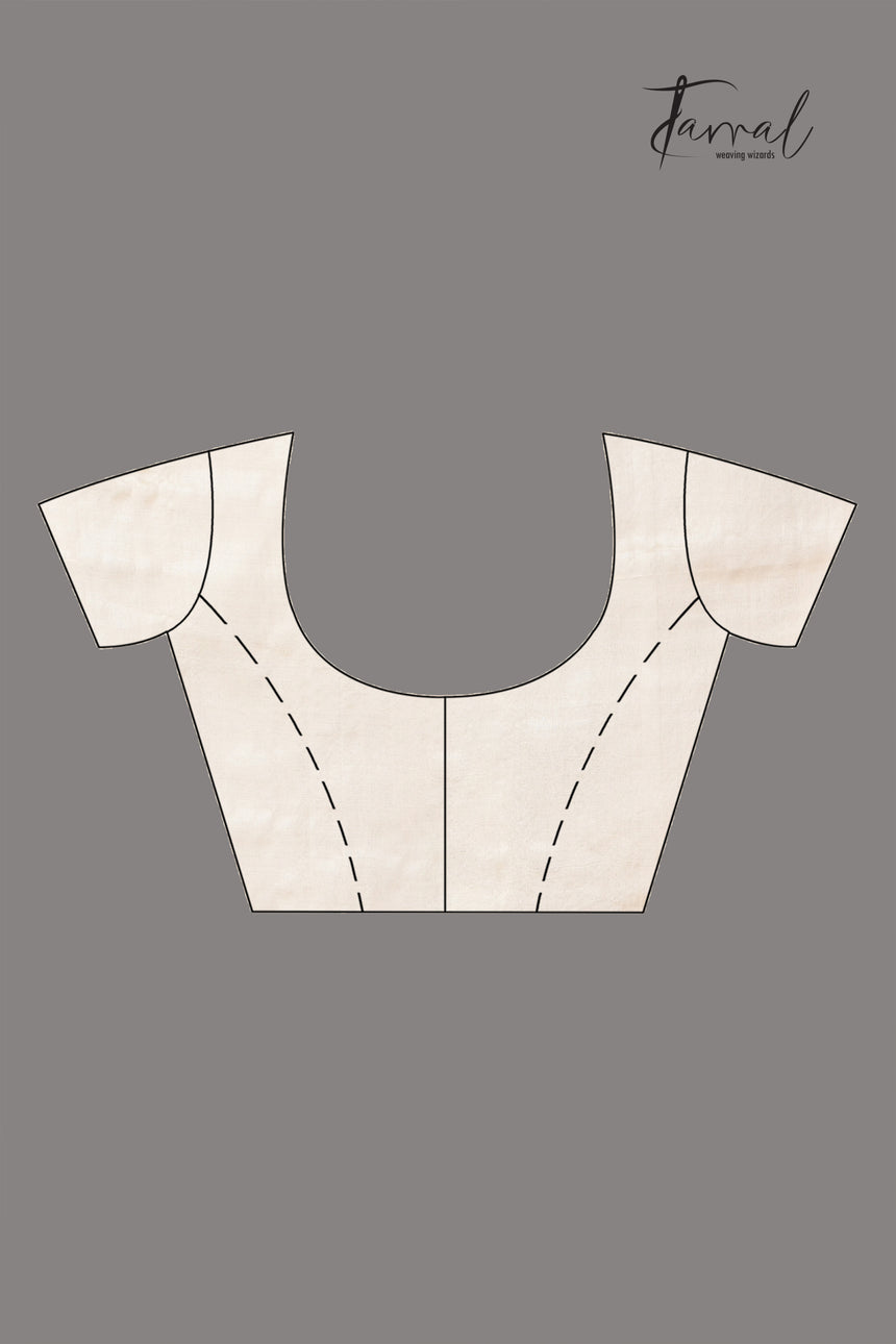 Light Beige With Black Pure Tussar Silk Handwoven Jamdani Saree