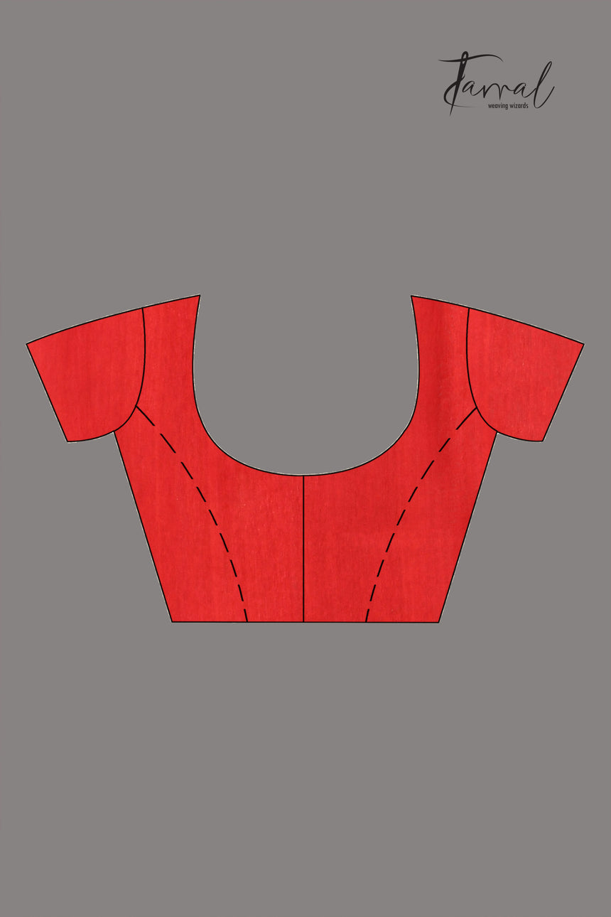 Golden Zari With Rani Colour Half Tissue Sequins & Half Matka Silk Handloom Saree