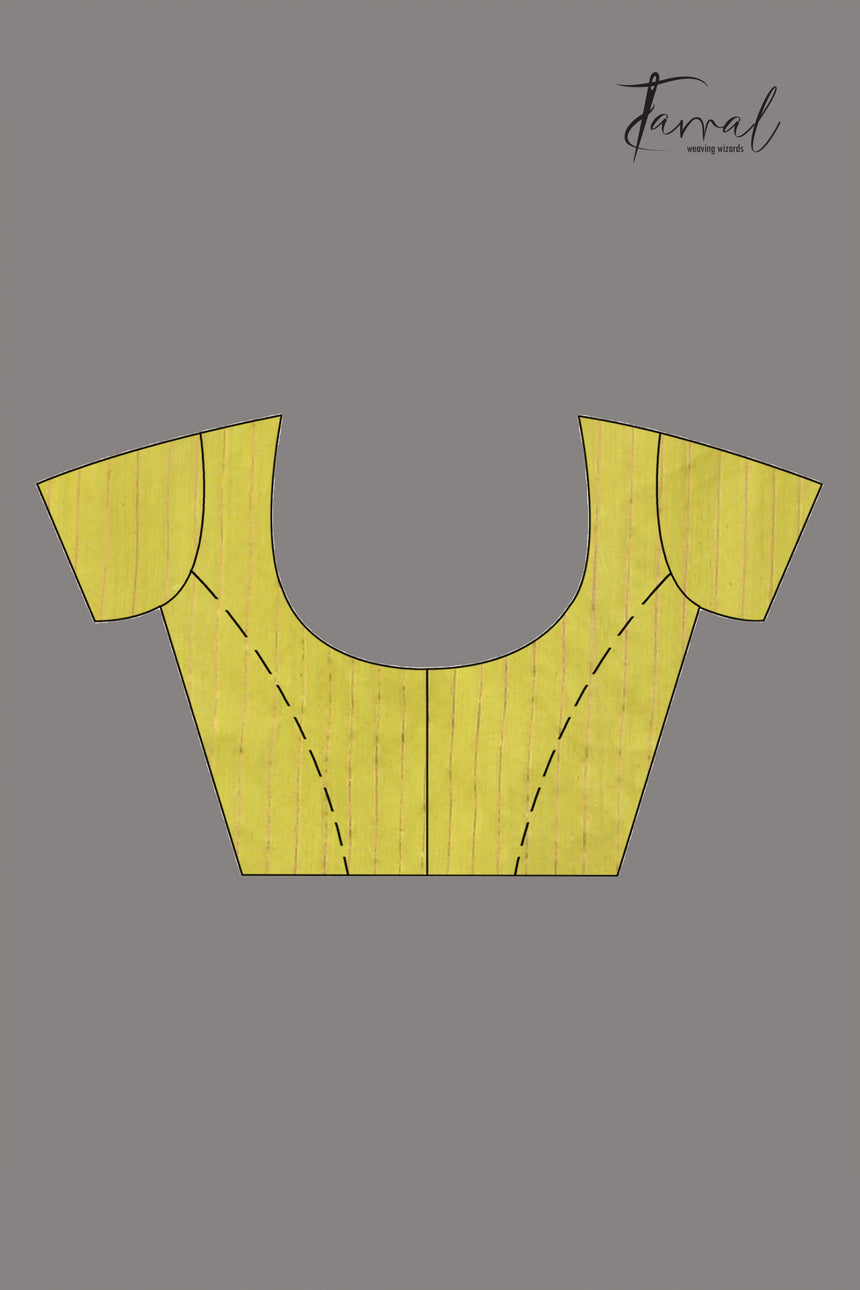 Golden yellow with pink & white kalka motifs matka silk handwoven jamdani saree