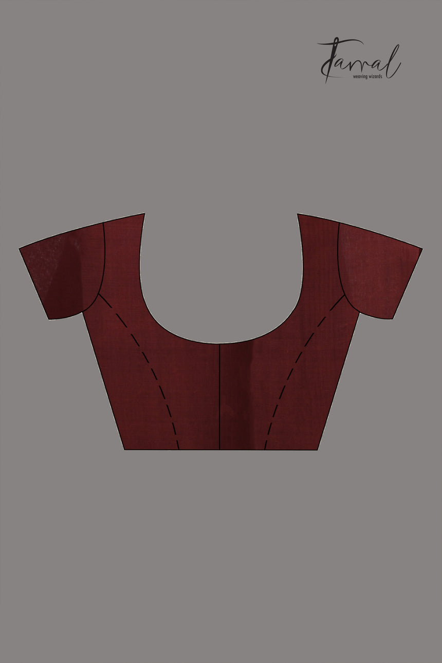 Chocolate Brown Muslin Silk Jamdani Saree With Multicolour Floral Border