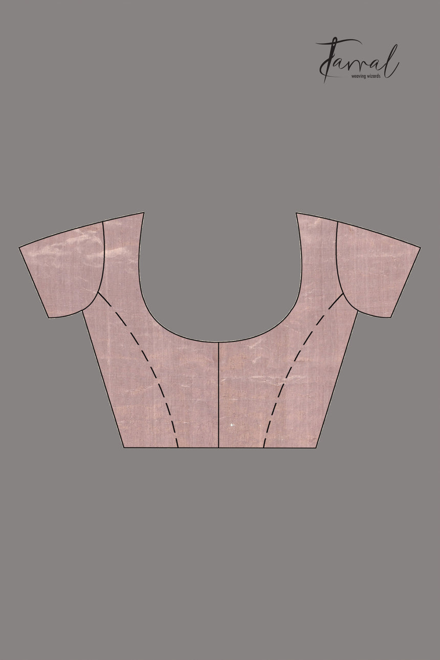 Dark Brown Muga & gachhi Tussar silk stripe handwoven Jamdani saree