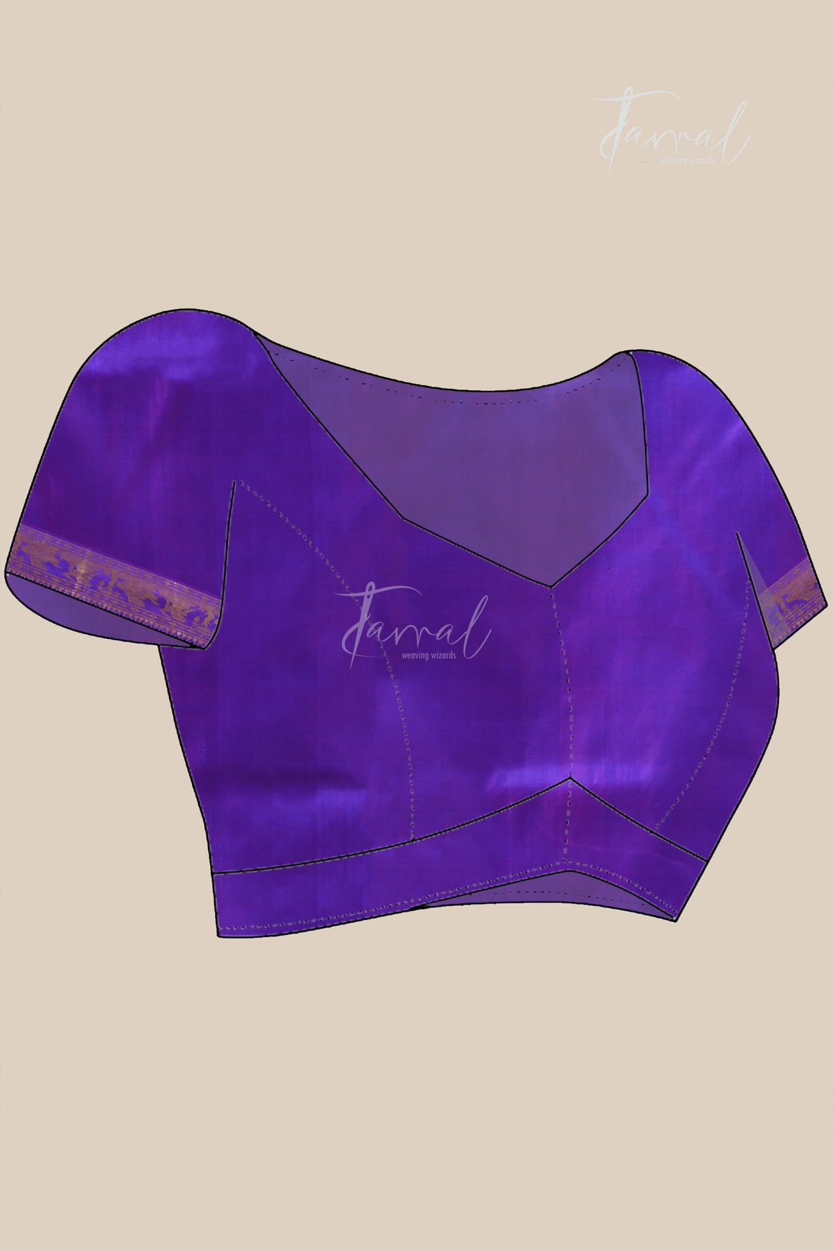 Purple colour bishnupuri baluchari silk handloom saree