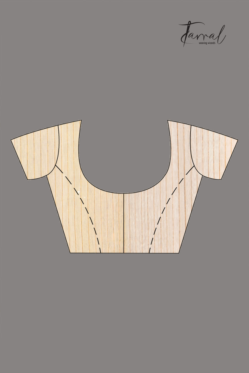 Light Yellow With Zari Border Silk Linen Handwoven Jamdani Saree