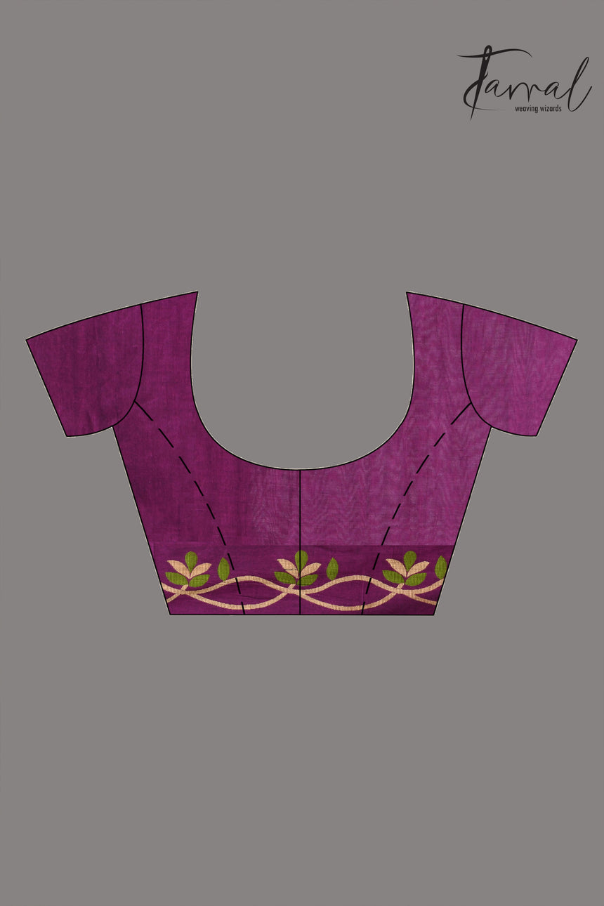 Deep magnet with multicolor pure cotton handloom jamdani saree