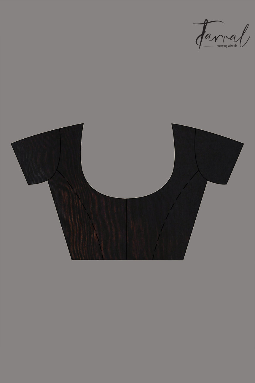 Deep purple with white alpona design handwoven matka silk jamdani saree - Tamal Boutique