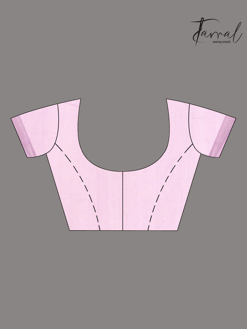 Fuchsia Pink Handwoven Needlework Jamdani Saree Golden Zari blouse