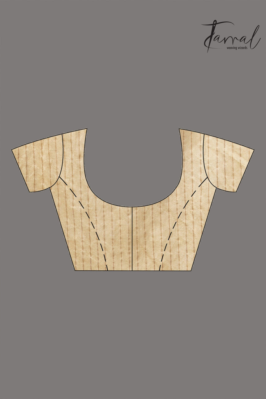 Golden Yellow sequins border noil tusser zari silk handloom saree - Tamal Boutique