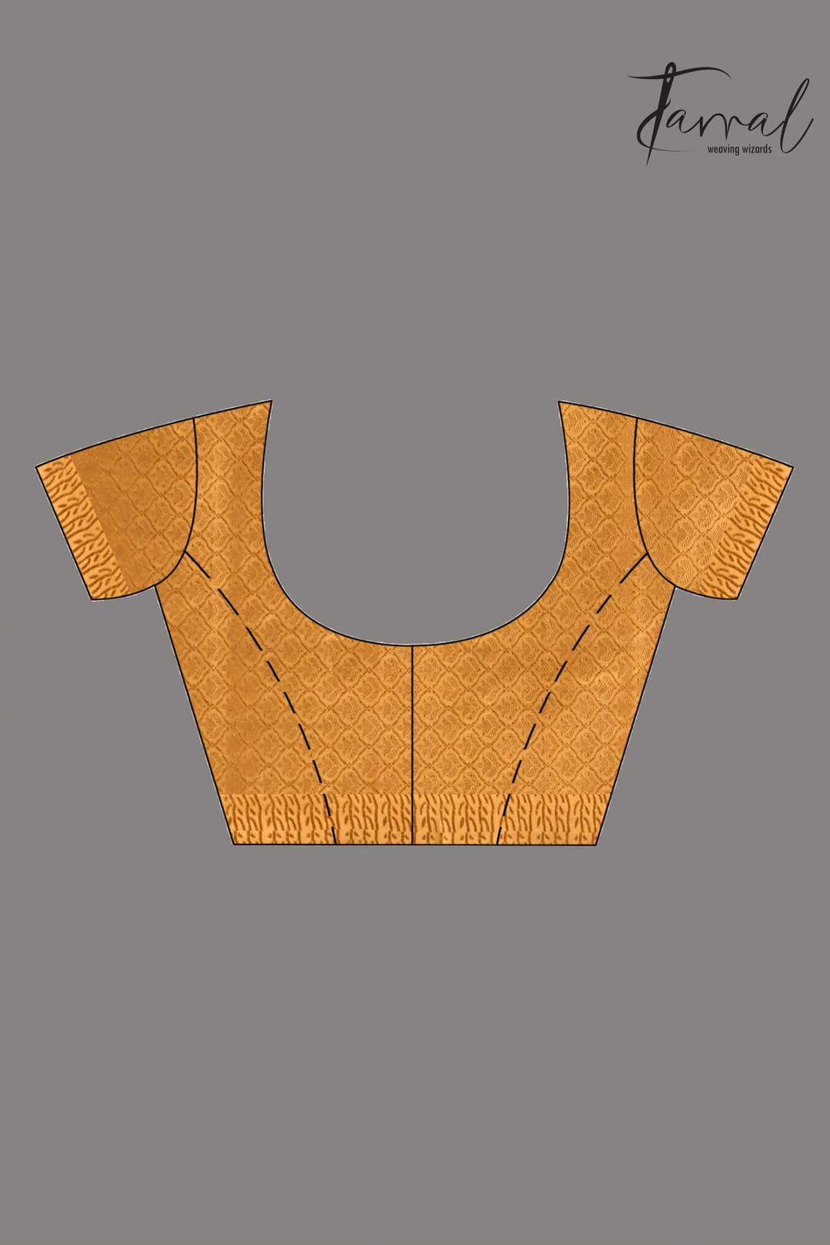 Golden yellow allover handloom tussar banarasi silk saree