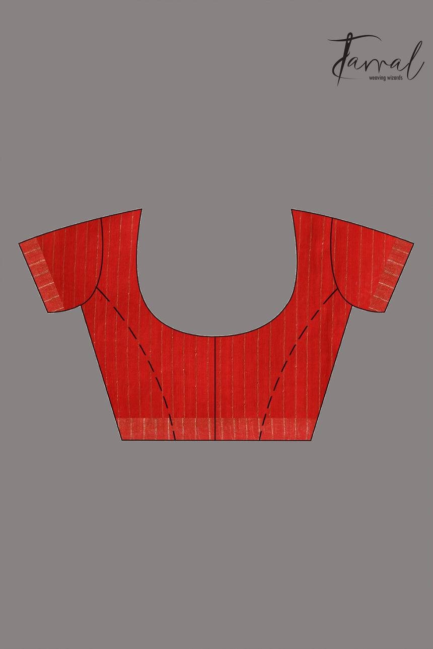 Golden yellow silk linen kora pallu handwoven jamdani saree