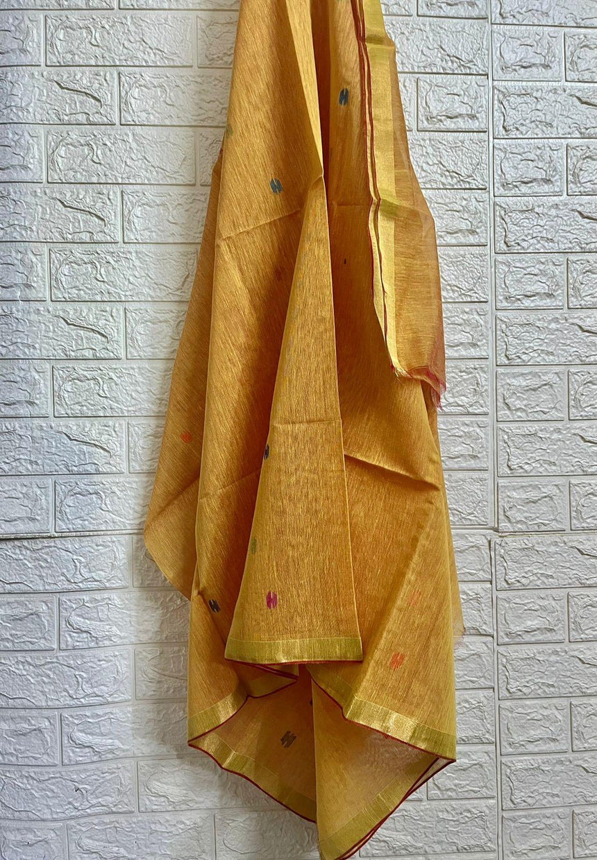 Golden yellow paithani kurti & dupatta set - Tamal Boutique