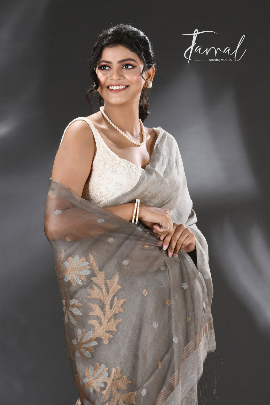 jamdani saree, jamdani, handloom, handwoven, saree, silk, dhakai, weaving, kolkatasaree, tamalboutique