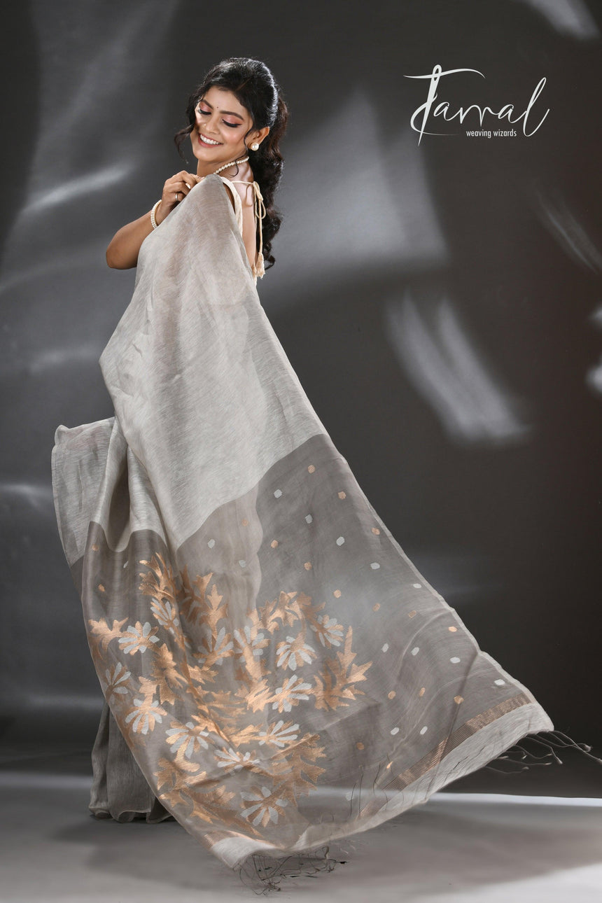 jamdani saree, jamdani, handloom, handwoven, saree, silk, dhakai, weaving, kolkatasaree, tamalboutique