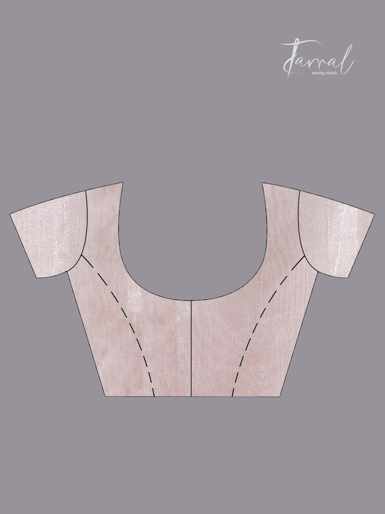 Handloom Tissue Cream Organza Silk Saree blouse