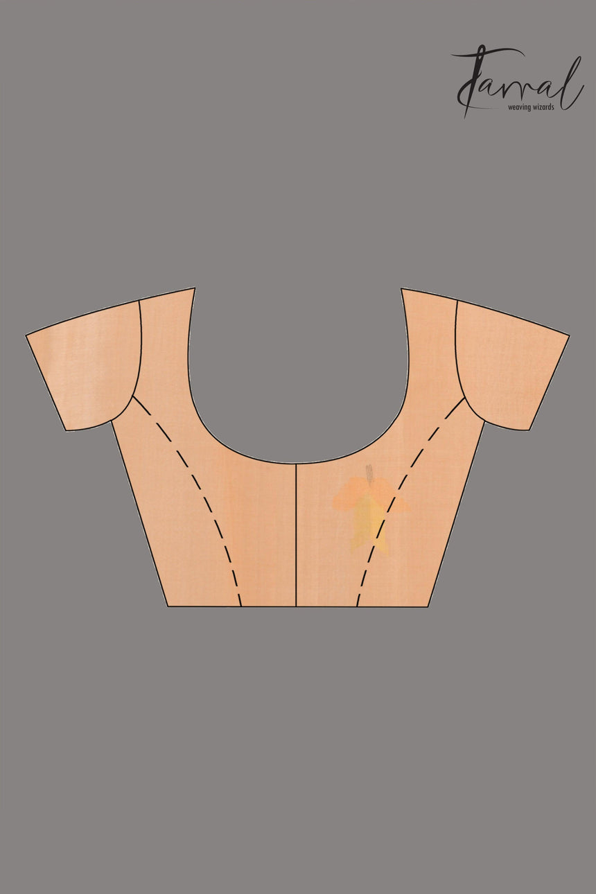 Handwoven Muslin Silk Jamdani Saree With Cream Multi-Color Motifs bloue