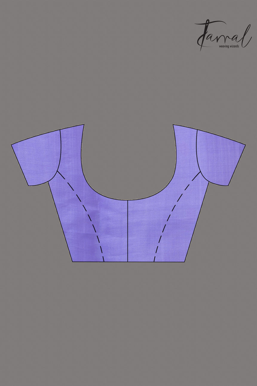 Light lavender colour floral muslin silk handwoven jamdani saree - Tamal Boutique