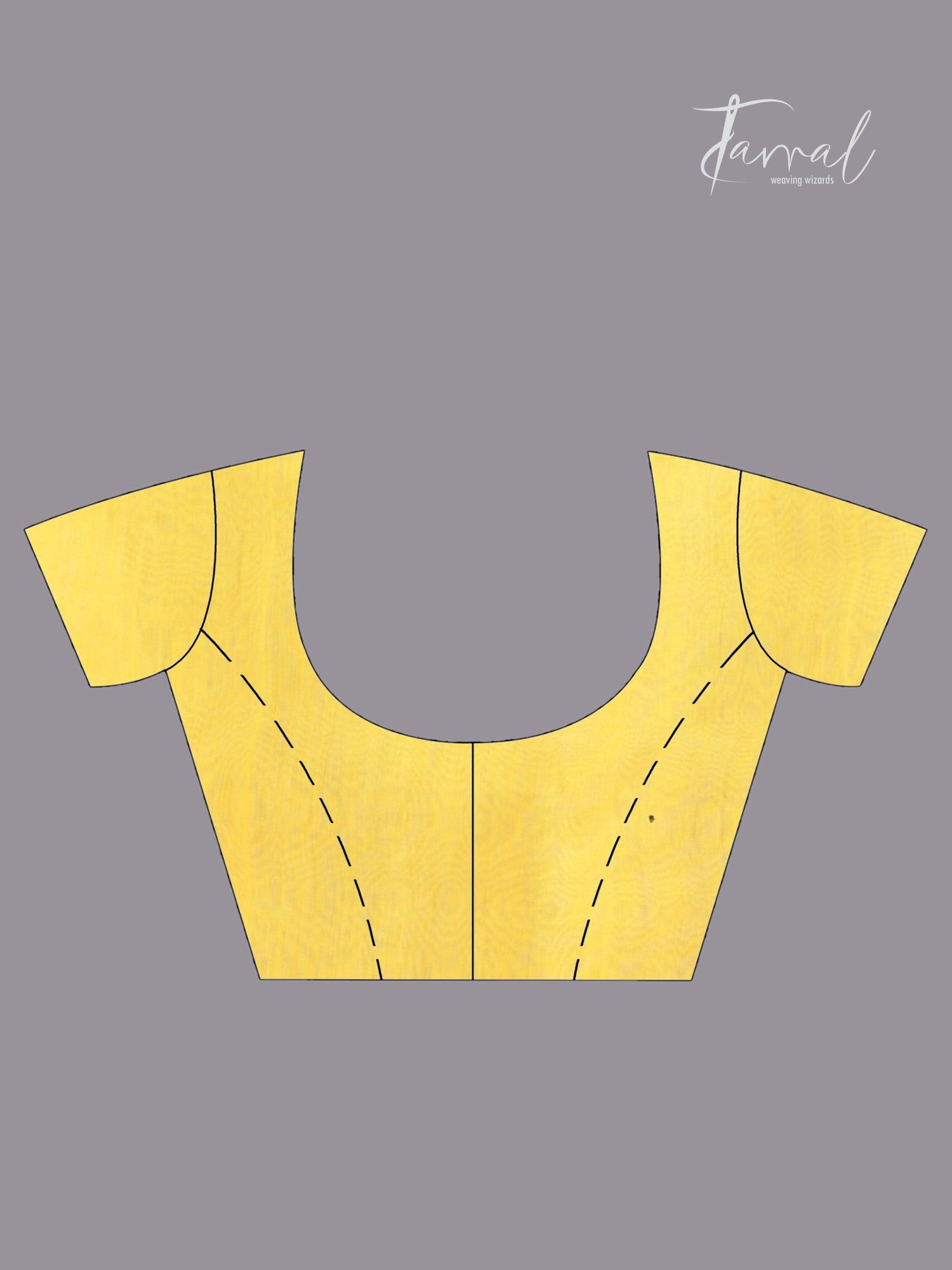 Light yellow pure organza muslin silk handwoven jamdani saree blouse