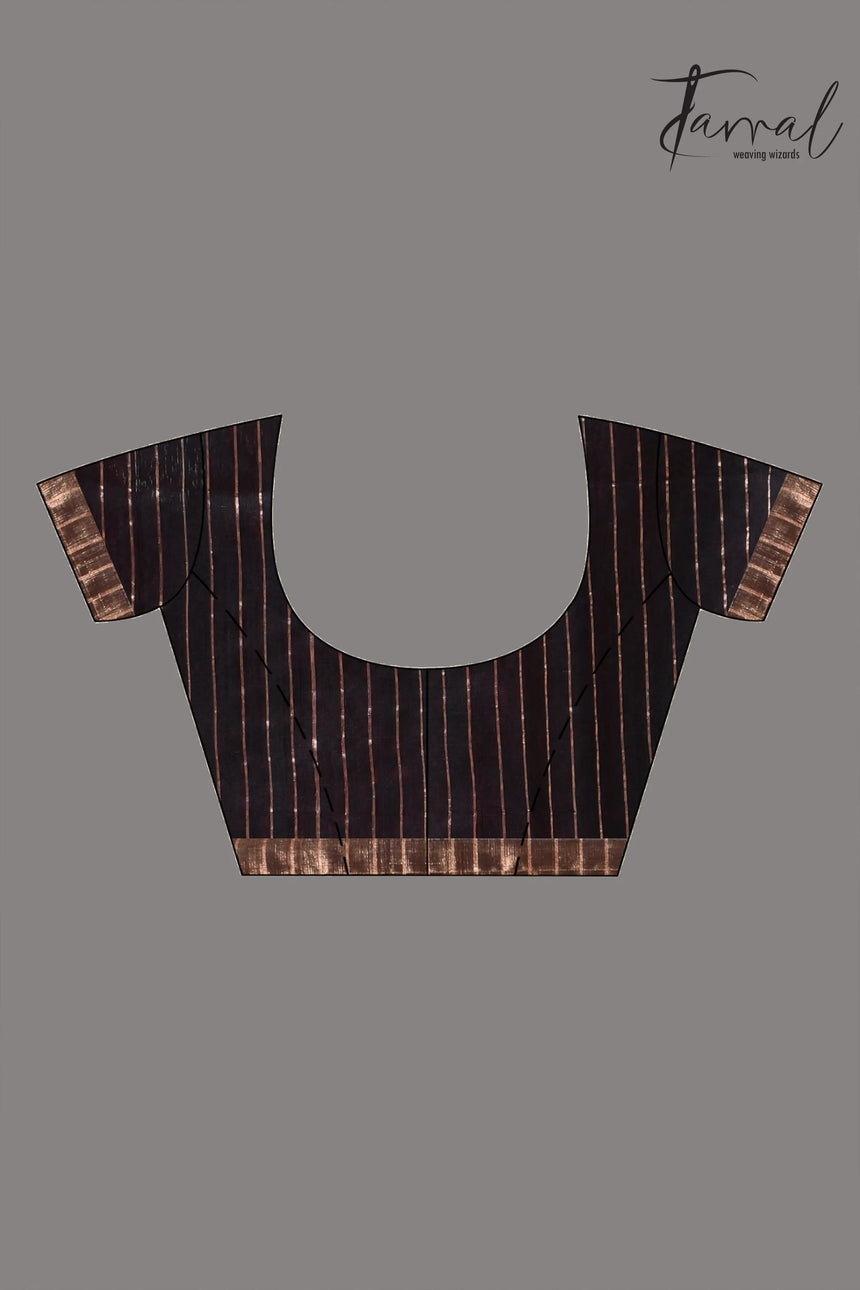 Marron with border lotus matka silk handwoven jamdani saree