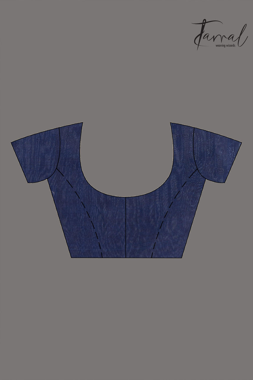 Mosh green dual tone matka silk floral handwoven jamdani saree blouse