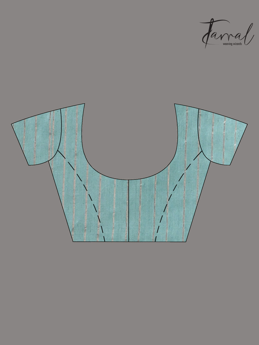 Moss green floral pallu silk linen handwoven jamdani saree