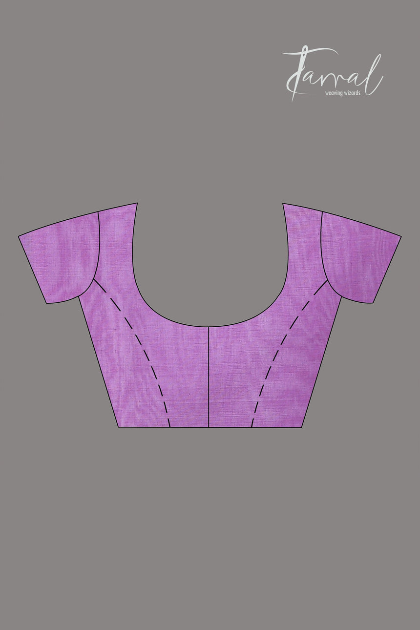 Neelambari Pushpa muslin silk handwoven jamdani saree blouse