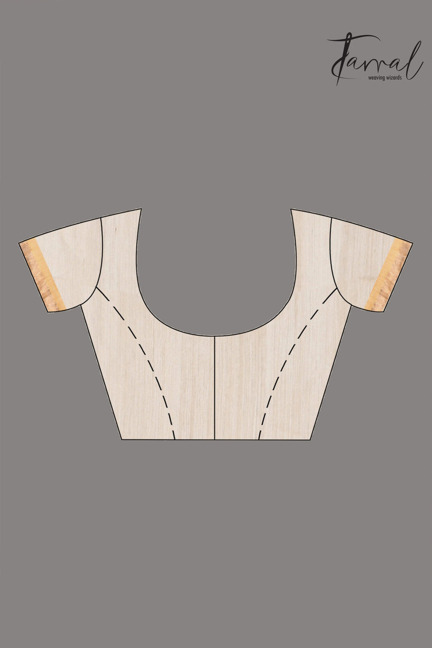 Offwhite story of our jungle book handwoven jamdani in pure matka silk - Tamal Boutique