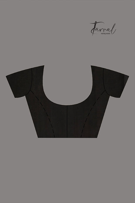 Offwhite with black border handcrafted batik pure silk saree