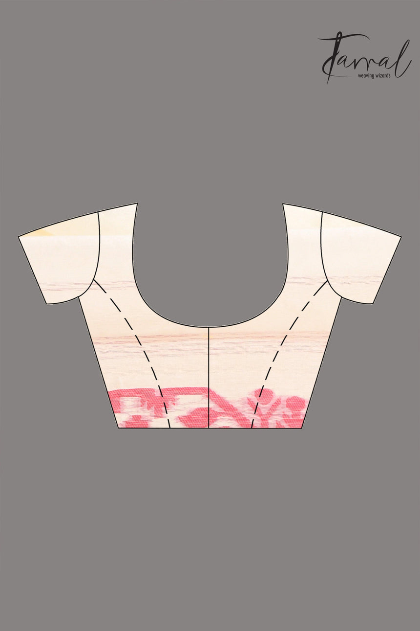 Offwhite with multi colour soft handloom dhakai jamdani saree - Tamal Boutique