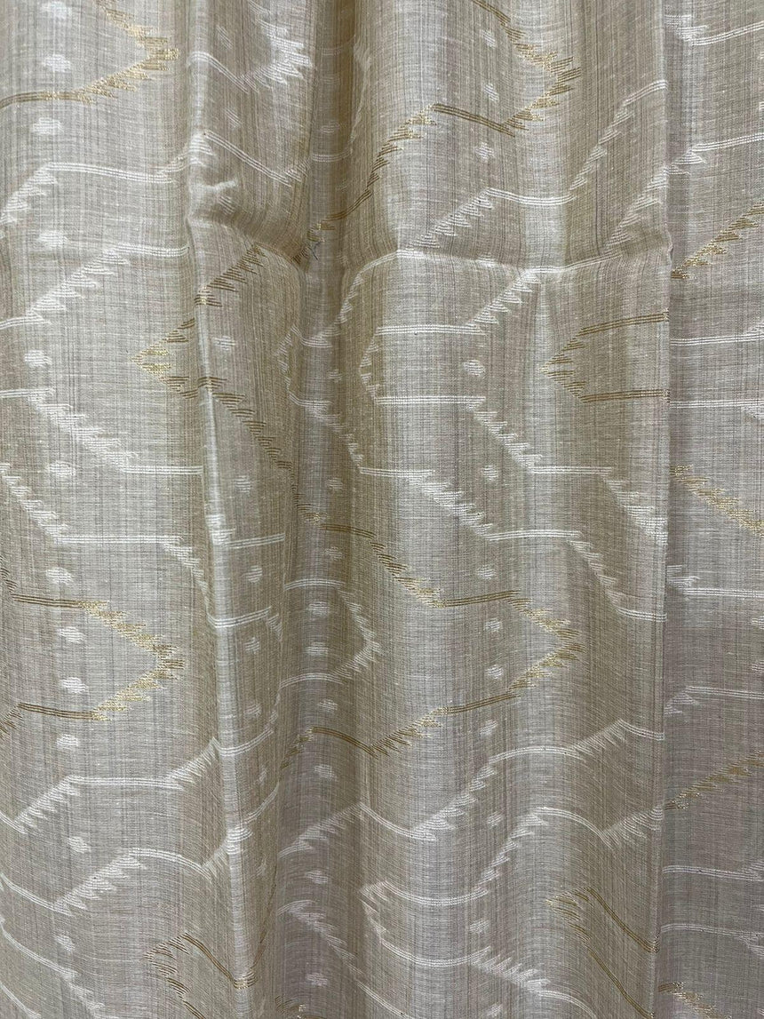 Offwhite allover traditional handloom jamdani in fine cotton saree - Tamal Boutique