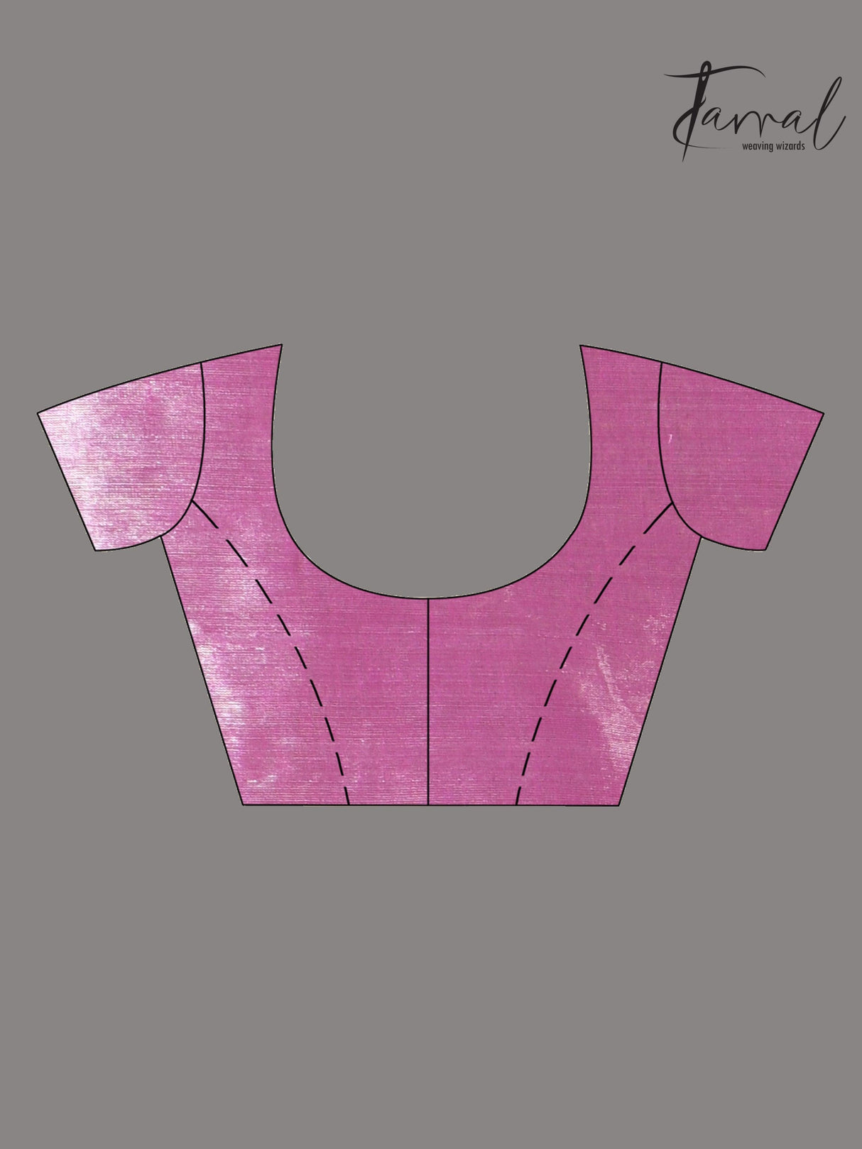Onion silver tissue handloom saree blouse