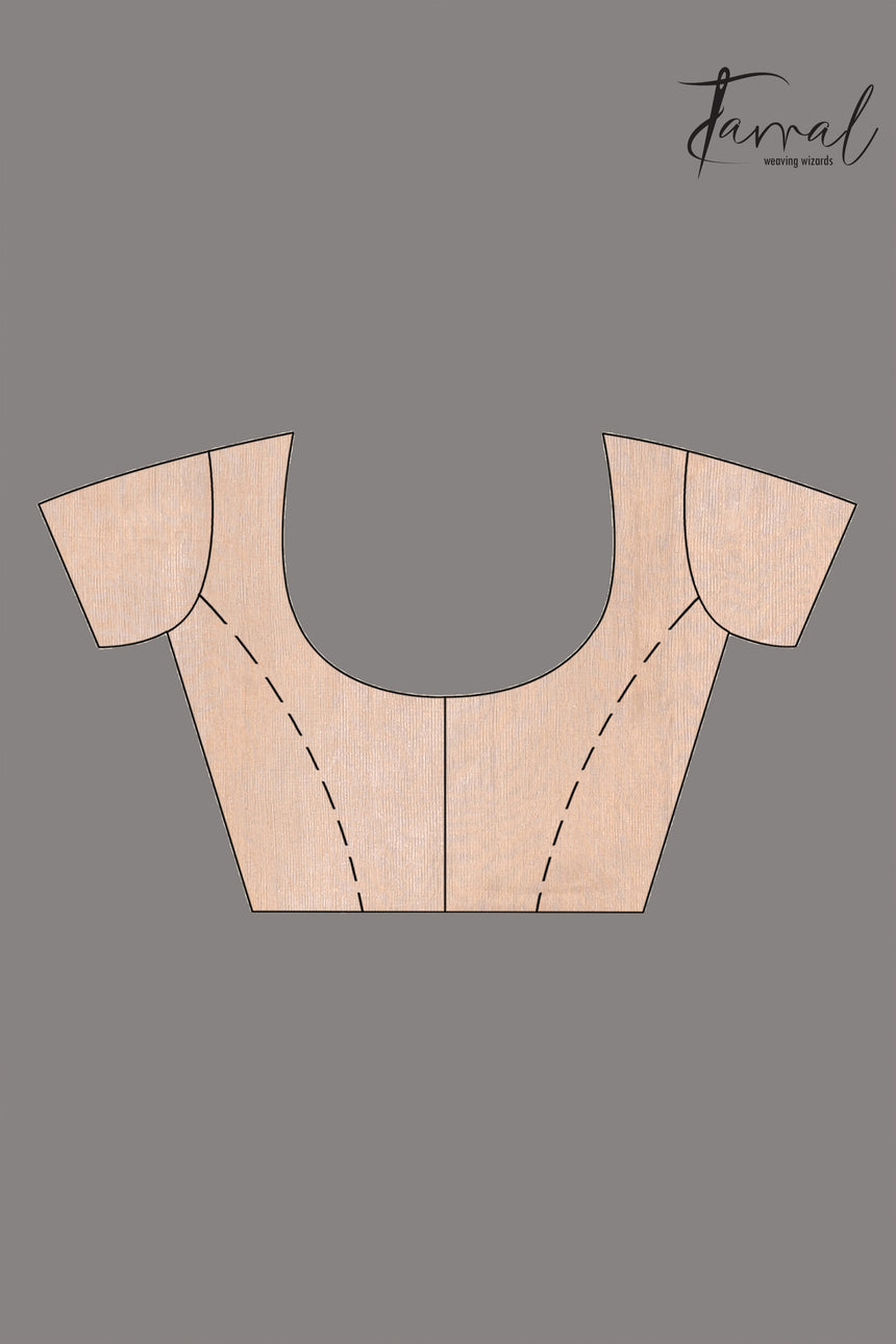 Peach colour sequins tissue muslin handwoven jamdani saree