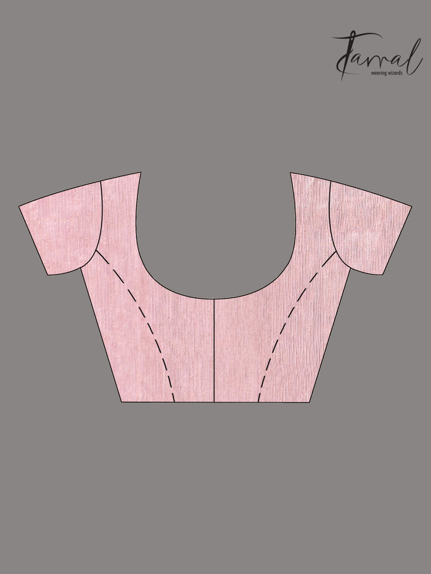 Pink color tissue matka silk sequins handwoven jamdani saree