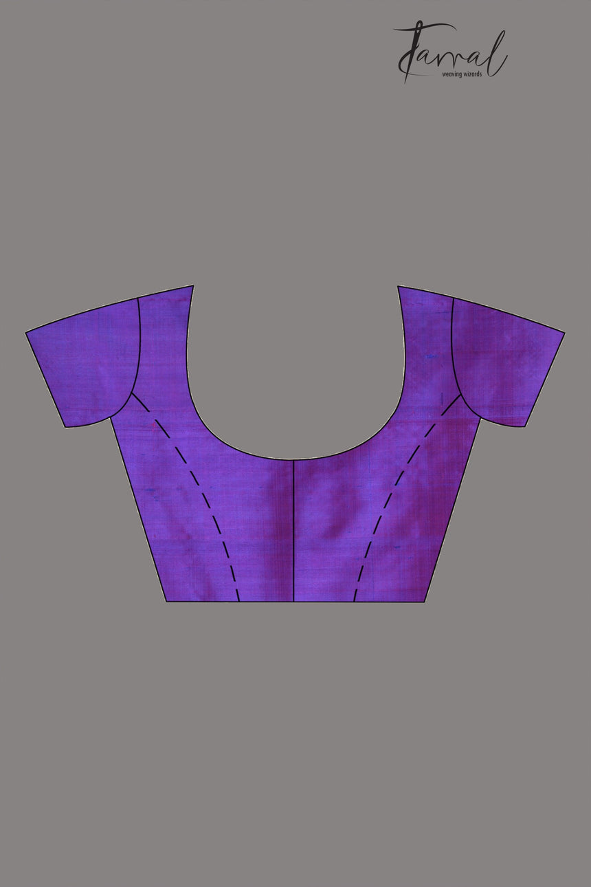 Purple zari splendor bishnupuri katan silk saree - Tamal Boutique